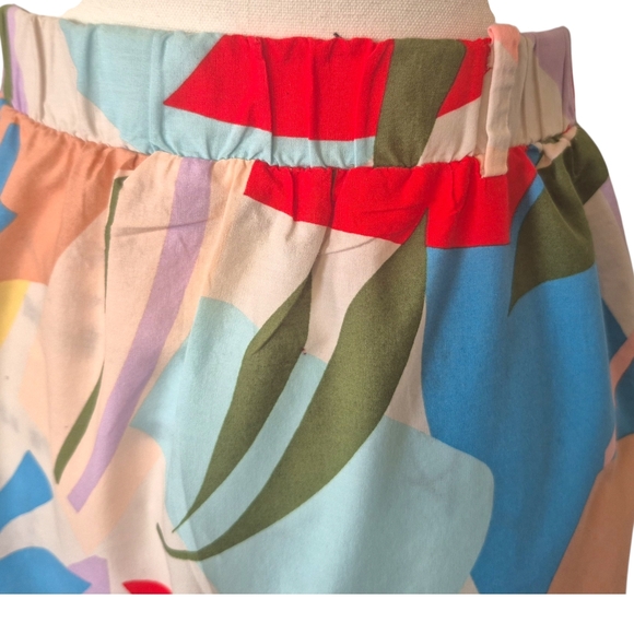 Eloquii Multicolor Pastel Floral Print Skirt With Side Slit Sz 14 - Picture 6 of 8